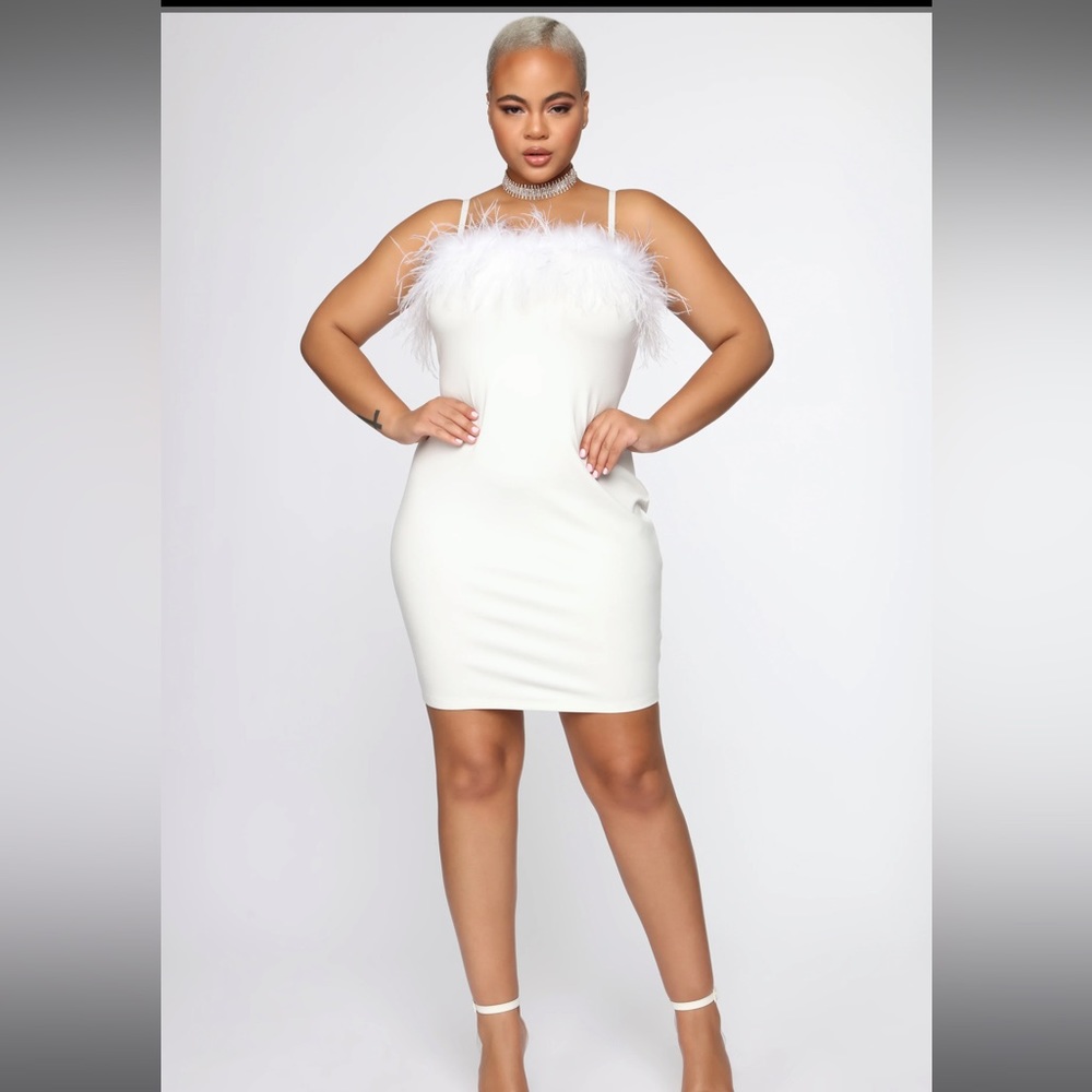 2x FashionNova Curve 90’s Feather Dress
